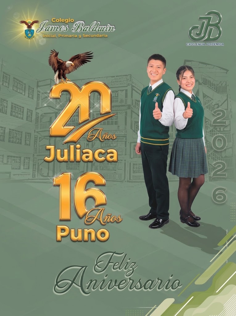 Afiche Oficial Aniversario Colegio James Baldwin