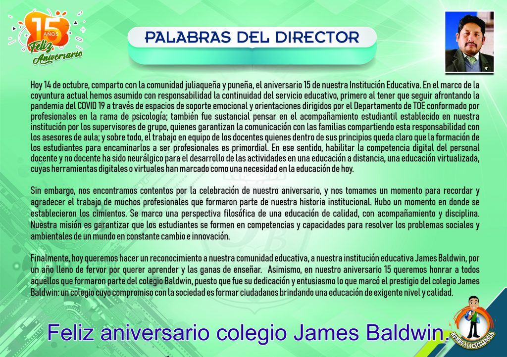 Feliz Xv Aniversario Iepr James Baldwin 1884